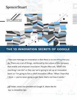 The 10 Innovation Secrets of Google