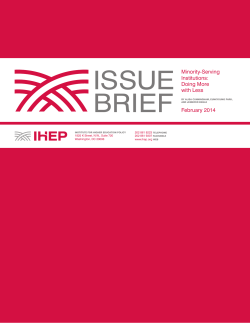 Minority-Serving Institutions: Doing More With Less