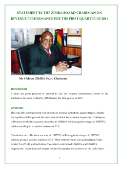 2011 Revenue Performance Report 1st Quarter