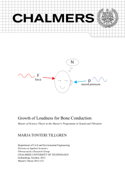Growth of Loudness for Bone Conduction