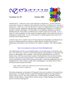Newsletter No 58
