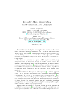 Interactive Music Transcription based on Rhythm Tree