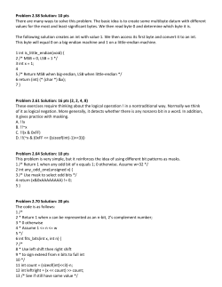 Problem 2.61 Solution: 16 pts (2, 2, 4, 8)