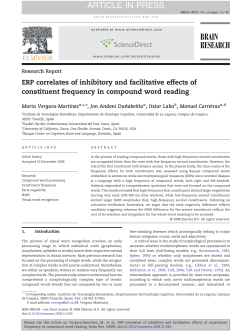 ERP correlates of inhibitory and facilitative effects of