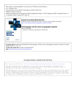 Neogeography and the nature of geographic
