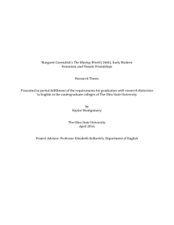 Margaret Cavendish`s The Blazing World