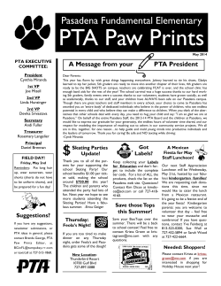 PTA Paw Prints