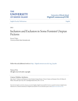 Inclusion and Exclusion in Some Feminist Utopian Fictions