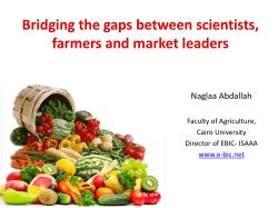 Bridging the gaps between scientists, farmers and market leaders