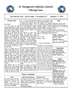 February 17, 2017 - St. Margaret Catholic School