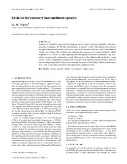 Evidence for cometary bombardment episodes
