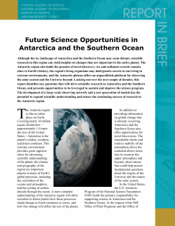 Future Science Opportunities in Antarctica and the Southern Ocean