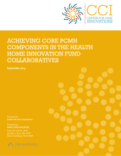achieving core pcmh components in the health home innovation