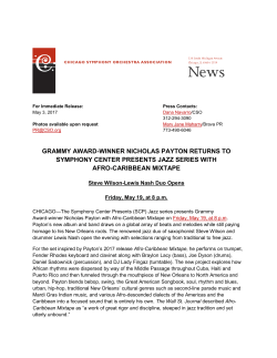 Read Press Release  - Chicago Symphony Orchestra