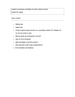Quick Guide to Accessing External Counselling