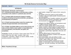 5th Grade Science Curriculum Map