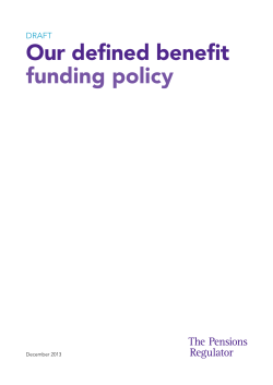 Draft - Our defined benefit funding policy