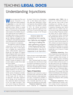 Understanding Injunctions - American Bar Association