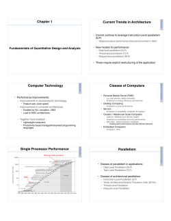 Chapter 1 Computer Technology Single Processor Performance