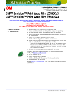 3M Envision Wrap Product Bulletin