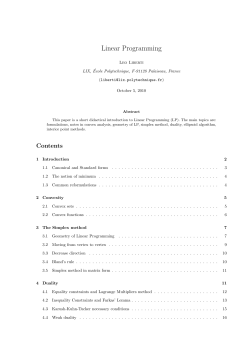 Linear Programming - LIX
