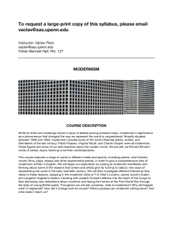 Anglophone Modernism