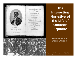 An Interesting Narrative of the Life of Olaudah Equiano