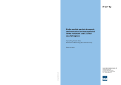 Radio-nuclide particle transport, sedimentation and
