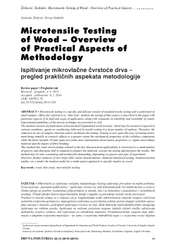 Microtensile Testing of Wood &ndash; Overview of Practical Aspects of