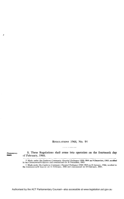 Commence- 1- These Regulations shall come into operation on the