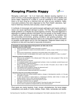 Keeping Plants Healthy