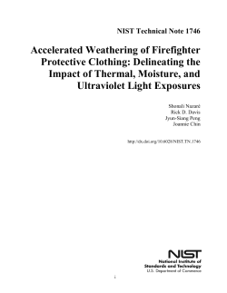 Accelerated Weathering of Firefighter Protective Clothing