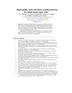 High quality anti-relaxation coating material for alkali atom