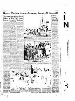 Queen Mother Cruises Seaway, Lands At Prescott