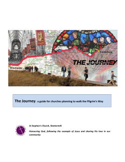 The Journey: a guide for churches planning to walk the Pilgrim`s Way