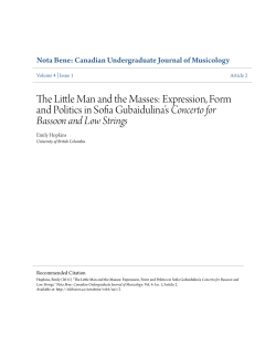 The Little Man and the Masses: Expression, Form and Politics in