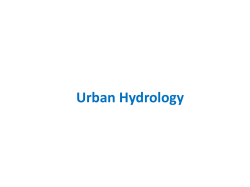 Urban hydrology slides File - unesco-ihe