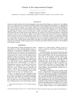 Climate of the Supercontinent ~angea`