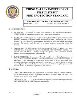 Fire Hydrants Location and Distribution