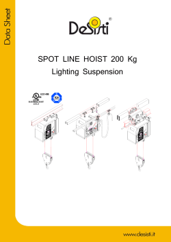 SPOT LINE HOIST 200 Kg Lighting Suspension
