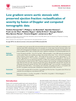 Low gradient severe aortic stenosis with preserved ejection fraction