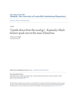 "Upside down from the word go" : Kentucky`s black farmers