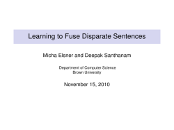 Learning to Fuse Disparate Sentences