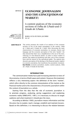 economic journalism and the conception of market