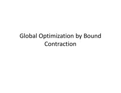 Global Optimization by Bound Contraction