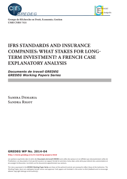 IFRS Standards and Insurance Companies: What - Gredeg