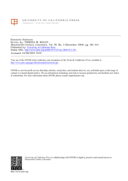 Romantic Histories Review by - University of Wisconsin&ndash;Madison