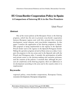 EU Cross-Border Cooperation Policy in Spain: A Comparison of