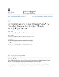 Electrochemical Deposition of Porous Co(OH)2