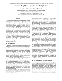 3D Human Body Model Acquisition from Multiple Views
